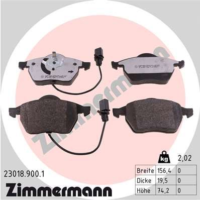 Brake Pad Set, disc brake ZIMMERMANN 23018.900.1