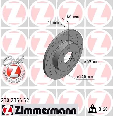 Гальмівний диск ZIMMERMANN 230.2356.52