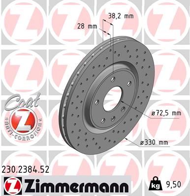 Brake Disc ZIMMERMANN 230.2384.52