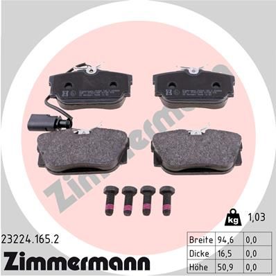 Brake Pad Set, disc brake ZIMMERMANN 23224.165.2