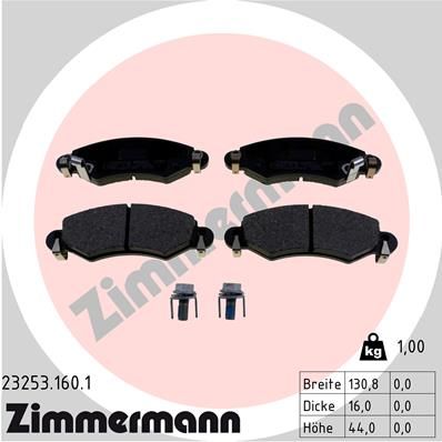 Brake Pad Set, disc brake ZIMMERMANN 23253.160.1