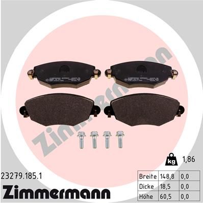 Brake Pad Set, disc brake ZIMMERMANN 23279.185.1