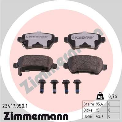 Brake Pad Set, disc brake ZIMMERMANN 23417.950.1