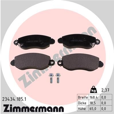 Brake Pad Set, disc brake ZIMMERMANN 23434.185.1