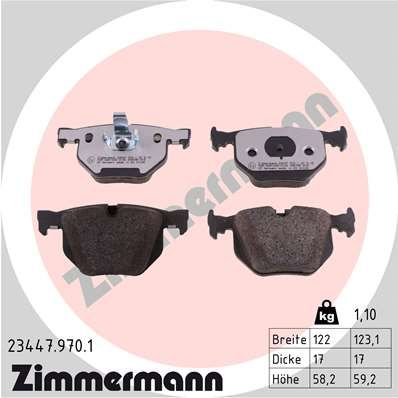 Brake Pad Set, disc brake ZIMMERMANN 23447.970.1