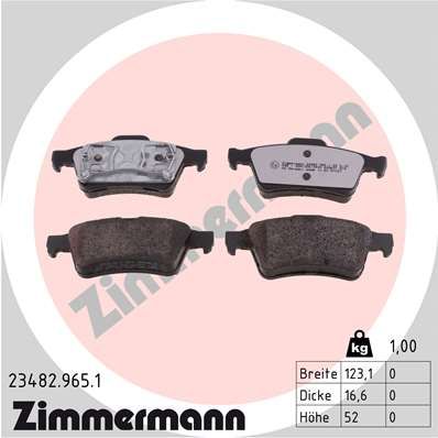 Brake Pad Set, disc brake ZIMMERMANN 23482.965.1