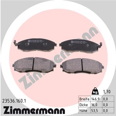 Brake Pad Set, disc brake ZIMMERMANN 23536.160.1