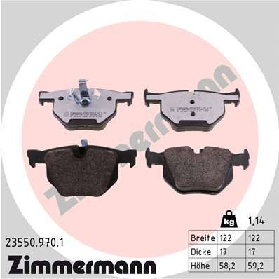 Brake Pad Set, disc brake ZIMMERMANN 23550.970.1