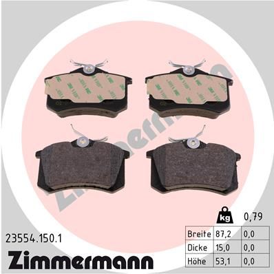 Brake Pad Set, disc brake ZIMMERMANN 23554.150.1