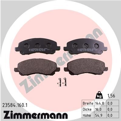 Brake Pad Set, disc brake ZIMMERMANN 23584.160.1