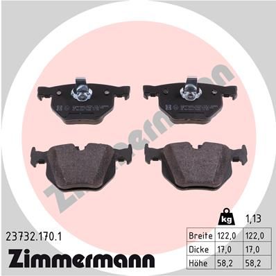 Brake Pad Set, disc brake ZIMMERMANN 23732.170.1