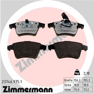 Brake Pad Set, disc brake ZIMMERMANN 23746.975.1