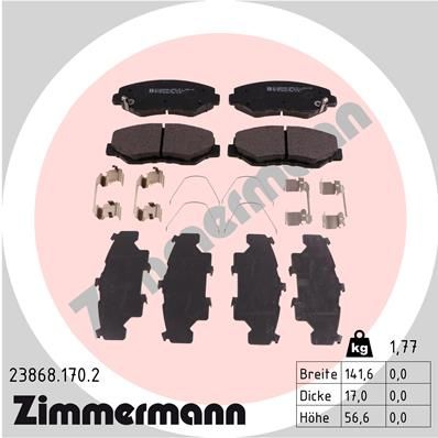 Brake Pad Set, disc brake ZIMMERMANN 23868.170.2