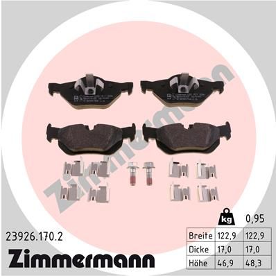 Brake Pad Set, disc brake ZIMMERMANN 23926.170.2