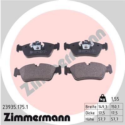 Brake Pad Set, disc brake ZIMMERMANN 23935.175.1