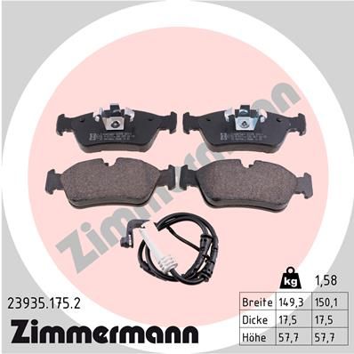 Brake Pad Set, disc brake ZIMMERMANN 23935.175.2