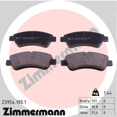 Brake Pad Set, disc brake ZIMMERMANN 23954.190.1