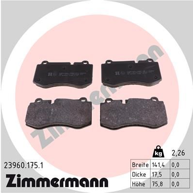 Brake Pad Set, disc brake ZIMMERMANN 23960.175.1