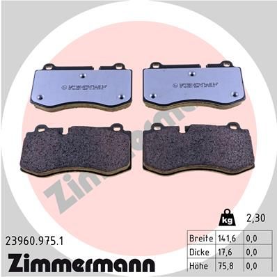 Brake Pad Set, disc brake ZIMMERMANN 23960.975.1