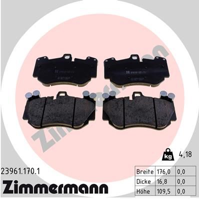 Brake Pad Set, disc brake ZIMMERMANN 23961.170.1