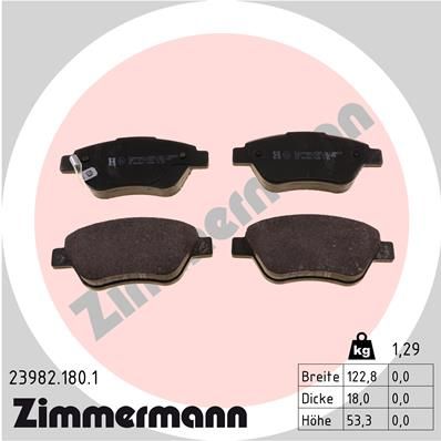 Brake Pad Set, disc brake ZIMMERMANN 23982.180.1