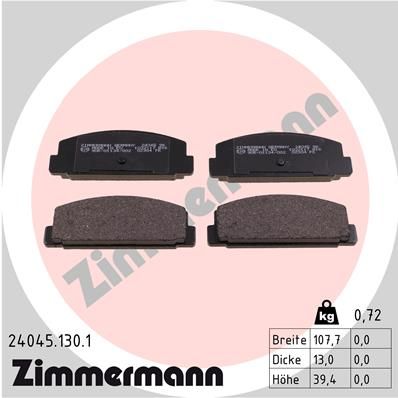 Brake Pad Set, disc brake ZIMMERMANN 24045.130.1