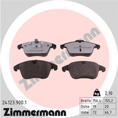 Brake Pad Set, disc brake ZIMMERMANN 24123.900.1