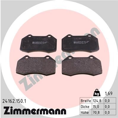 Brake Pad Set, disc brake ZIMMERMANN 24162.150.1