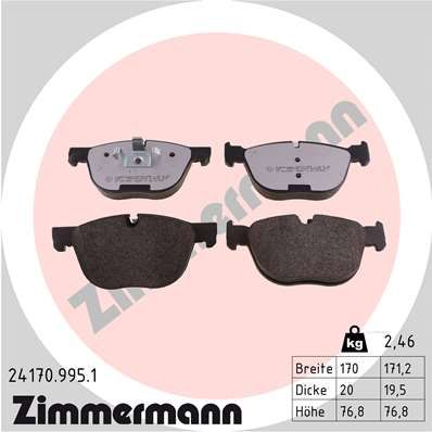 Brake Pad Set, disc brake ZIMMERMANN 24170.995.1