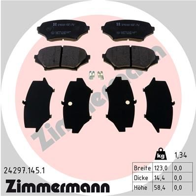 Brake Pad Set, disc brake ZIMMERMANN 24297.145.1