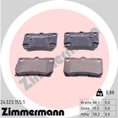 Brake Pad Set, disc brake ZIMMERMANN 24323.155.1