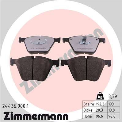 Brake Pad Set, disc brake ZIMMERMANN 24436.900.1