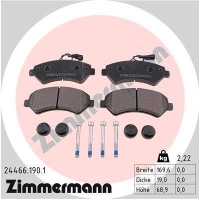 Brake Pad Set, disc brake ZIMMERMANN 24466.190.1