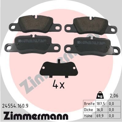 Brake Pad Set, disc brake ZIMMERMANN 24554.160.9
