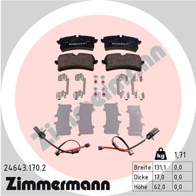 Brake Pad Set, disc brake ZIMMERMANN 24643.170.2