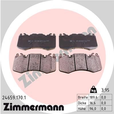 Brake Pad Set, disc brake ZIMMERMANN 24659.170.1