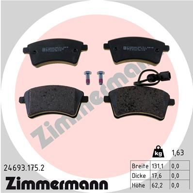 Brake Pad Set, disc brake ZIMMERMANN 24693.175.2