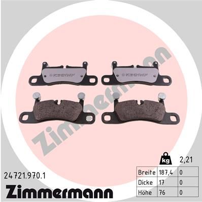 Brake Pad Set, disc brake ZIMMERMANN 24721.970.1