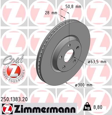 Brake Disc ZIMMERMANN 250.1383.20