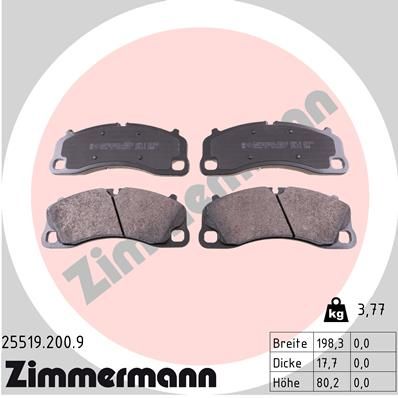 Brake Pad Set, disc brake ZIMMERMANN 25519.200.9