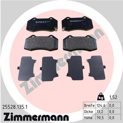 Brake Pad Set, disc brake ZIMMERMANN 25528.135.1