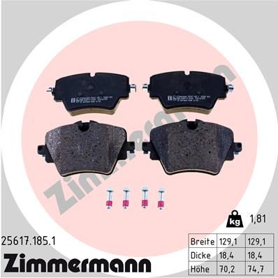 Brake Pad Set, disc brake ZIMMERMANN 25617.185.1