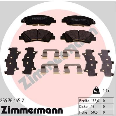 Brake Pad Set, disc brake ZIMMERMANN 25976.165.2