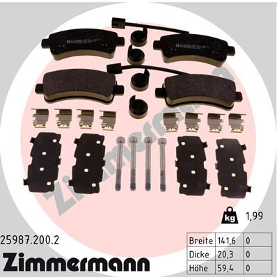 Brake Pad Set, disc brake ZIMMERMANN 25987.200.2