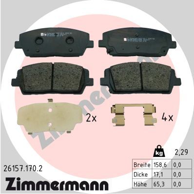 Brake Pad Set, disc brake ZIMMERMANN 26157.170.2