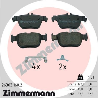 Brake Pad Set, disc brake ZIMMERMANN 26303.160.2