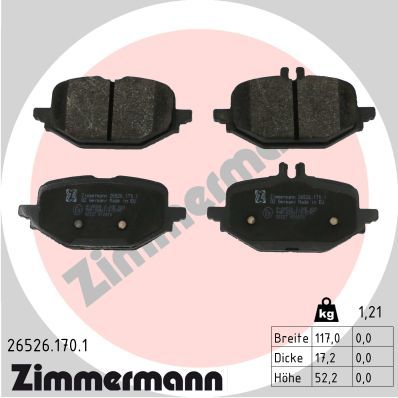 Brake Pad Set, disc brake ZIMMERMANN 26526.170.1