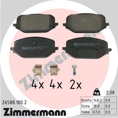 Brake Pad Set, disc brake ZIMMERMANN 26588.180.2