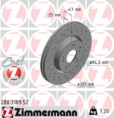 Brake Disc ZIMMERMANN 280.3189.52