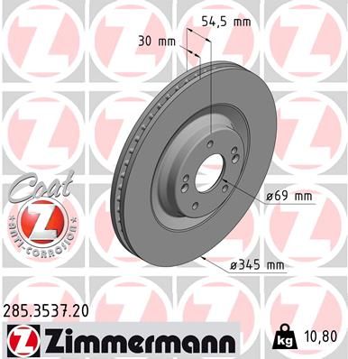 Brake Disc ZIMMERMANN 285.3537.20